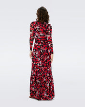 Load image into Gallery viewer, ADARA MESH DRESS IN PASSION PETALS BERRY RED