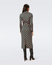 Load image into Gallery viewer, DVF	BIANCO DRESS INTERMISSION GEO SIG TURQUOISE