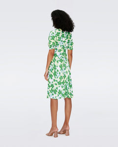 DVF	JEMMA DRESS EARTH FLORAL MULTI