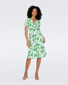 DVF	JEMMA DRESS EARTH FLORAL MULTI