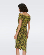 Load image into Gallery viewer, DVF	LOVINIA DRESS BAMBOO CHARTREUSE