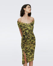 Load image into Gallery viewer, DVF	LOVINIA DRESS BAMBOO CHARTREUSE