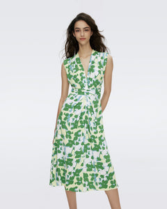 DVF	LIVIA DRESS	EARTH FLORAL MULTI