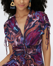 Load image into Gallery viewer, DVF	CHARLOTTE REVERSIBE DRESS	POME PINE FLORAL MULT