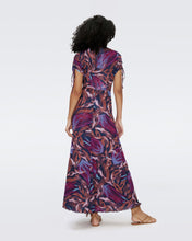 Load image into Gallery viewer, DVF	CHARLOTTE REVERSIBE DRESS	POME PINE FLORAL MULT