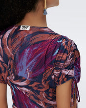 Load image into Gallery viewer, DVF	CHARLOTTE REVERSIBE DRESS	POME PINE FLORAL MULT