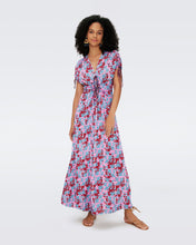 Load image into Gallery viewer, DVF	CHARLOTTE REVERSIBE DRESS	POME PINE FLORAL MULT