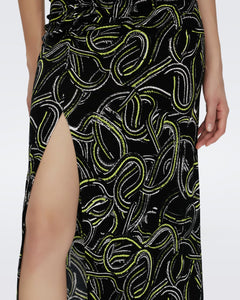 DVF	GERTRUDE DRESS RIBBON SNAKE