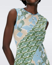 Load image into Gallery viewer, DVF	CORY DRESS	EARTH FLORAL MULTI CERULEAN SEEDLING