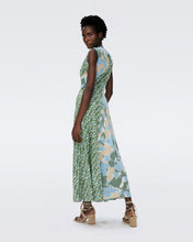 Load image into Gallery viewer, DVF	CORY DRESS	EARTH FLORAL MULTI CERULEAN SEEDLING