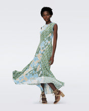 Load image into Gallery viewer, DVF	CORY DRESS	EARTH FLORAL MULTI CERULEAN SEEDLING