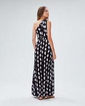 Load image into Gallery viewer, DVF	KIERA DRESS SHIBORI DOT LG BLACK