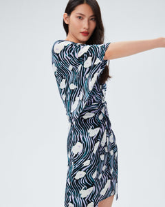 DVF	EMMALINE DRESS OCEAN TIDE ORCHID