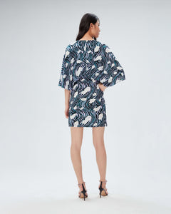 DVF	EMMALINE DRESS OCEAN TIDE ORCHID