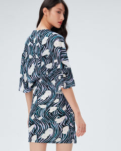 DVF	EMMALINE DRESS OCEAN TIDE ORCHID