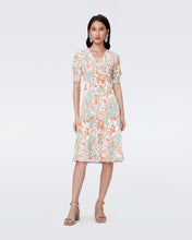 Load image into Gallery viewer, DVF	JEMMA DRESS JUNE BLOOM JADE