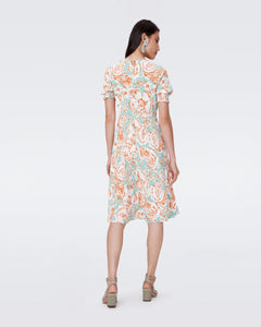 DVF	JEMMA DRESS JUNE BLOOM JADE