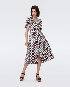 DVF	ERICA DRESS MAYPOLE BLACK