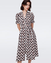 Load image into Gallery viewer, DVF	ERICA DRESS MAYPOLE BLACK
