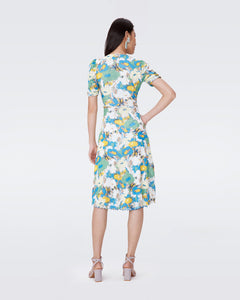 DVF	KOREN REVERSIBLE DRESS JUN BLM BU/DAY DREAM FLORAL