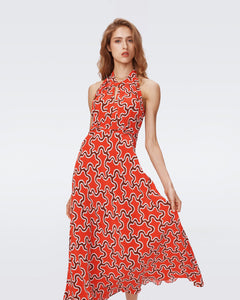 DVF	NYCK DRESS	CLOUD PATCH RED