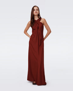 DVF	ALIA DRESS CHESTNUT