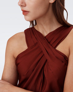 DVF	ALIA DRESS CHESTNUT