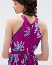 Load image into Gallery viewer, DVF ZIVA DRESS PARIS FLORAL GT RED PURPLE