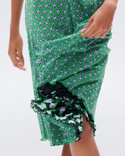 Load image into Gallery viewer, DVF	KOREN REVERSIBLE DRESS	DOT BLSM SM GN/VENICE GEO GN