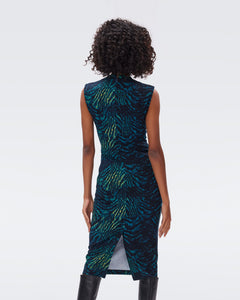 DVF	DARRIUS DRESS MOIRE TIGER