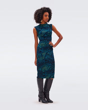 Load image into Gallery viewer, DVF	DARRIUS DRESS MOIRE TIGER