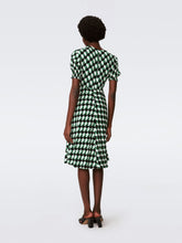 Load image into Gallery viewer, DVF	JEMMA DRESS INTERMISSION GEO GREEN