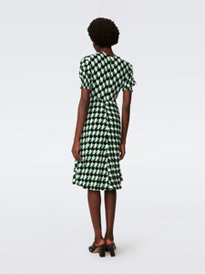 DVF	JEMMA DRESS INTERMISSION GEO GREEN