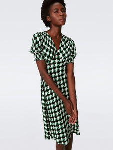 DVF	JEMMA DRESS INTERMISSION GEO GREEN