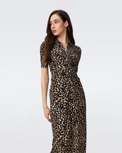 DVF	ZOEY DRESS	CAMO LEOPARD