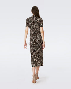 DVF	ZOEY DRESS	CAMO LEOPARD