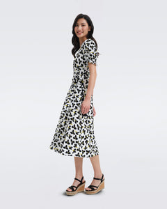 DVF	SAMMIE DRESS  GRAPHIC FLOWER SM IVORY