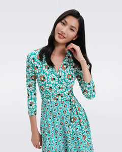 DVF	IRINA DRESS	PEBBLES LG/SM SUMM TURQ