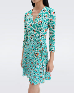 DVF	IRINA DRESS	PEBBLES LG/SM SUMM TURQ