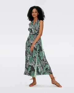 DVF	PIA DRESS SIX SISTER CAMO/PYTHON 50TH