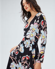 Load image into Gallery viewer, DVF	TILLY DRESS	TIGER LILY GT BLACK