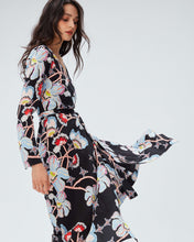 Load image into Gallery viewer, DVF	TILLY DRESS	TIGER LILY GT BLACK