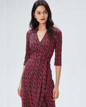 Load image into Gallery viewer, DVF ABIGAIL MIDI DRESS DVF STAMP SM SHOCKING BEET