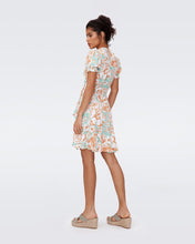 Load image into Gallery viewer, DVF	EMILIA MINI DRESS JUNE BLOOM JADE