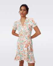 Load image into Gallery viewer, DVF	EMILIA MINI DRESS JUNE BLOOM JADE