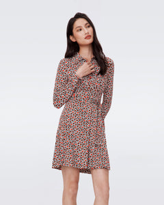 DVF	DIDI DRESS PEBBLES RED