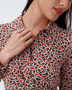 DVF	DIDI DRESS PEBBLES RED