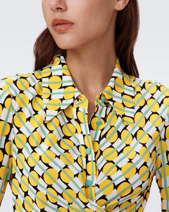 DVF	TORI DRESS	MAYPOLE SM YELLOW