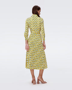 DVF	TORI DRESS	MAYPOLE SM YELLOW