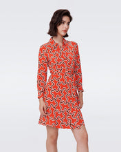 Load image into Gallery viewer, DVF	SOPHIE DRESS CLOUD PATCH RED